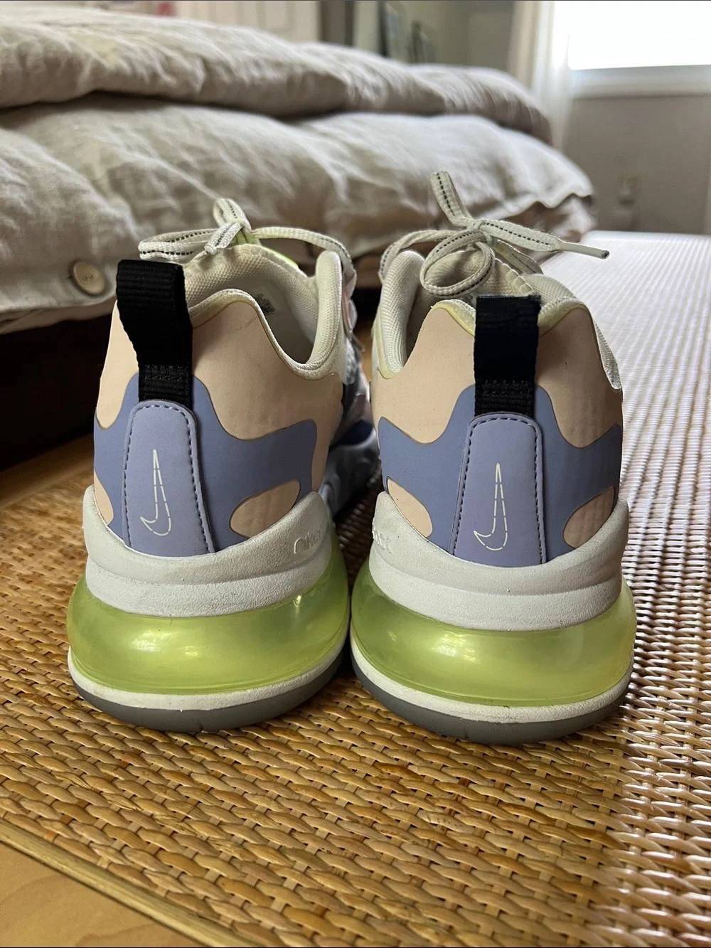 Nike Women’s Sneakers AIR7C React - Cream, Black, Blue, Tan, Neon Yellow